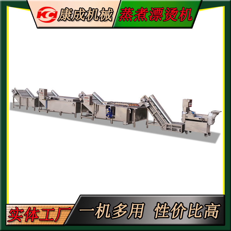 厂家超赞海青菜漂烫机 冷冻山楂杀青机 全自动果蔬预煮机康成制造