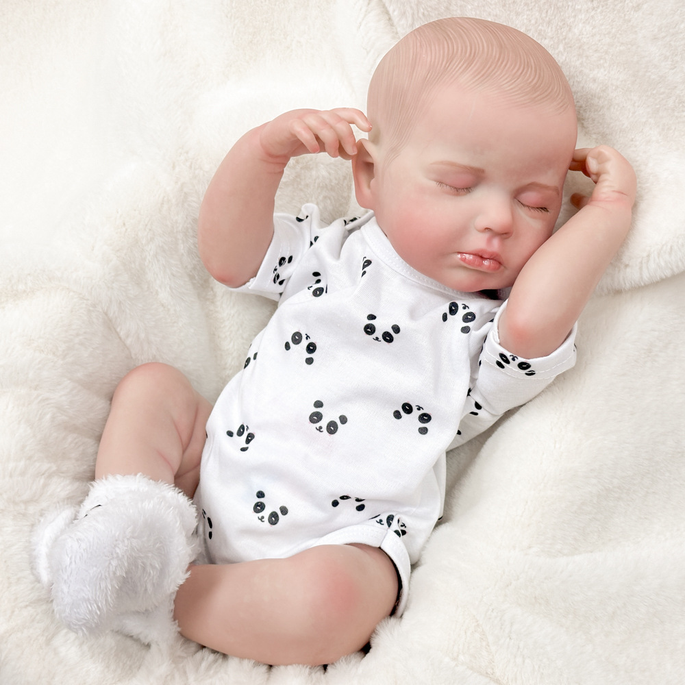 Muñeca de imitación de muñeca de comercio exterior bebé lindo 50 cm bebé pesado cuerpo de tela de alto color transfronterizo