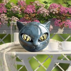 豪华黑猫树脂雕像Luxury Black Cat Stone Sculpture黑猫树脂雕像