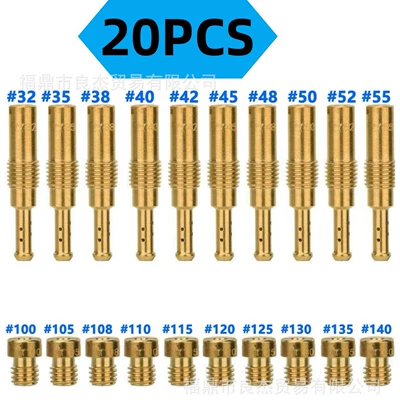 20Pcs Suitable for Nibbi Pwk Oko Cvk Pwm Pe Carburetor Main and Auxiliary Orifice Idle Round Head Spray