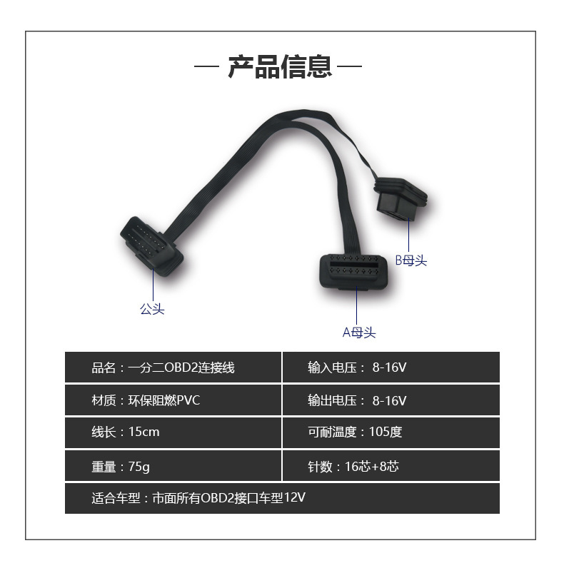 obd一分二线