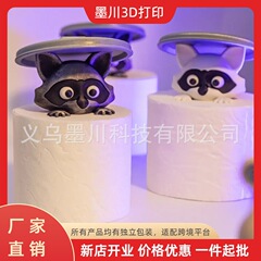 国境を越えた新製品 Raccoon トイレット ペーパー ホルダー ラクーン トイレット ペーパー ホルダー 3D プリント クリエイティブ