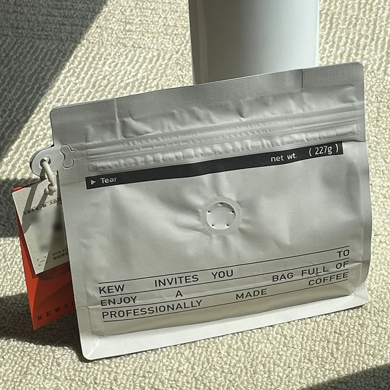 新款半磅KEW3101咖啡袋 便携式旅行加厚牛皮纸耳朵咖啡袋铝箔袋