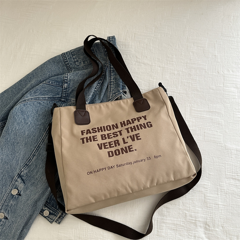 Bolsa de viaje de gran capacidad para mujeres 2022 nueva bolsa de lona de hombro, bolso de la universidad, bolsa de clase.