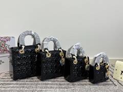 2025年新款女士漆皮手提包菱格小方包时尚百搭戴妃包休闲单肩斜挎