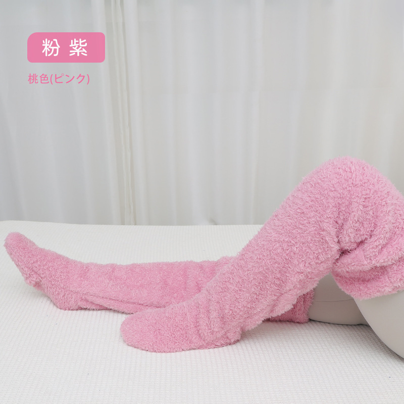 秋冬の新型の越境アマゾンの独立駅の床のすねの靴下のストッキングの膝の保温のストッキングの女の子|undefined