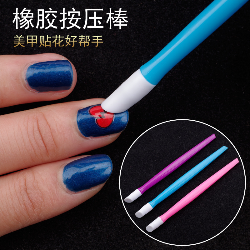 Nail Art Tools, Phototherapy Nail Press Stick, Multi-Functional Sticker Embossing Stick, Nail Cuticle Pusher, Rubber Press Pen Nail Art Tools, Phototherapy Nail Press Stick, Multi-Functional Sticker Embossing Stick, Nail Cuticle Pusher, Rubber Press Pen