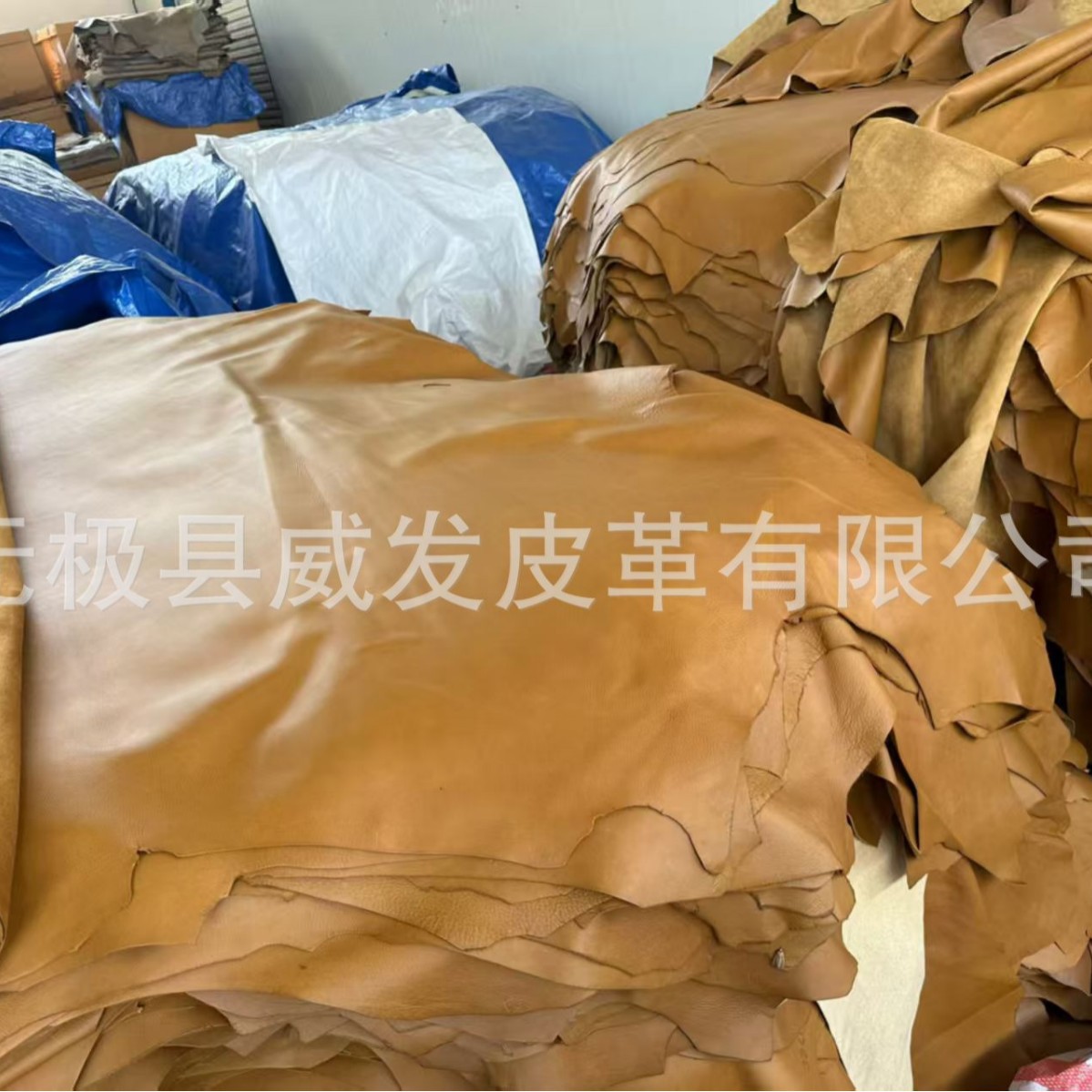 整张纳帕纹牛皮手套箱包服装家具鞋真皮植鞣革皮料厂家头层黄牛皮