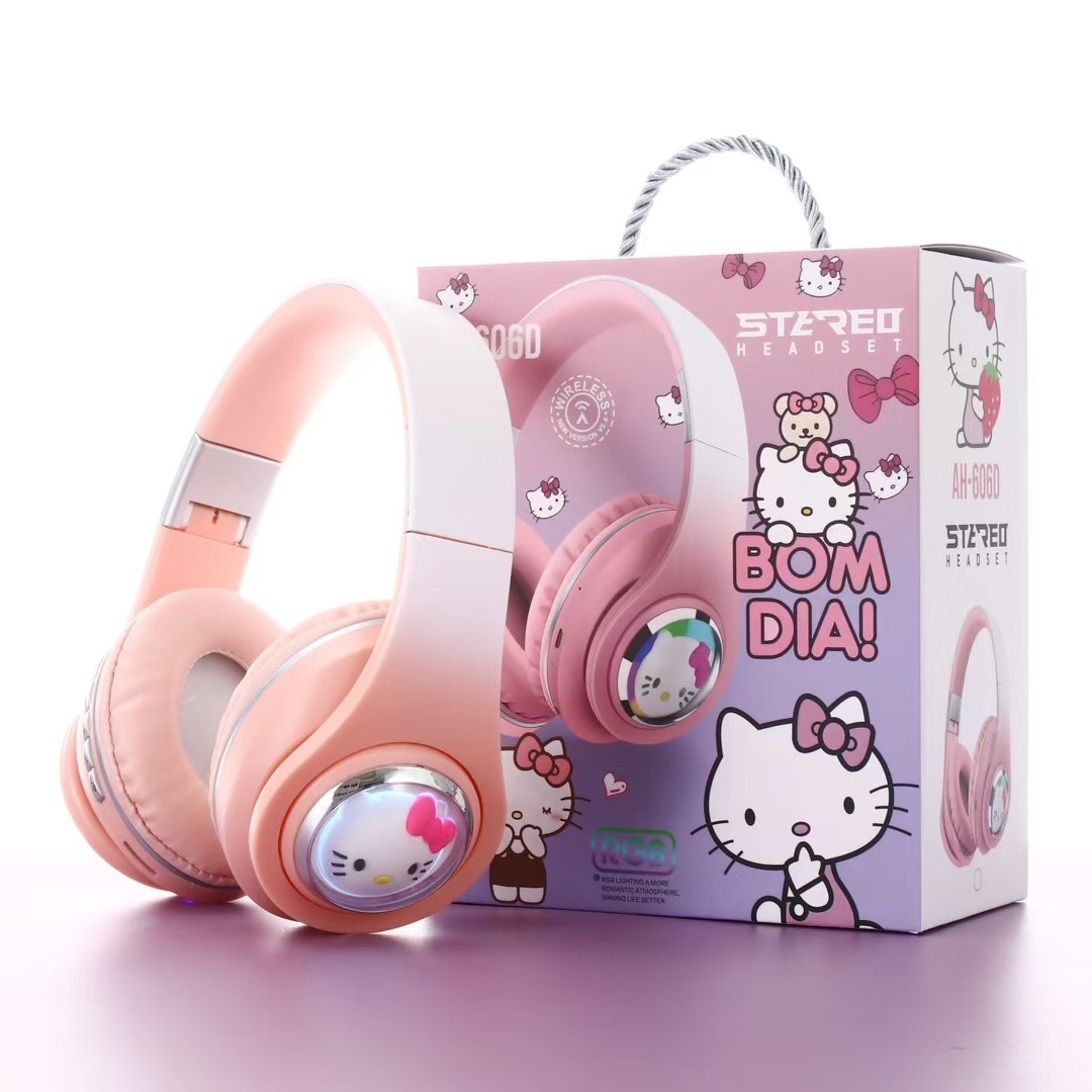 Nuevos productos de la cápsula espacial Kitty cuidadosa dibujos animados auriculares Bluetooth auriculares de música estéreo