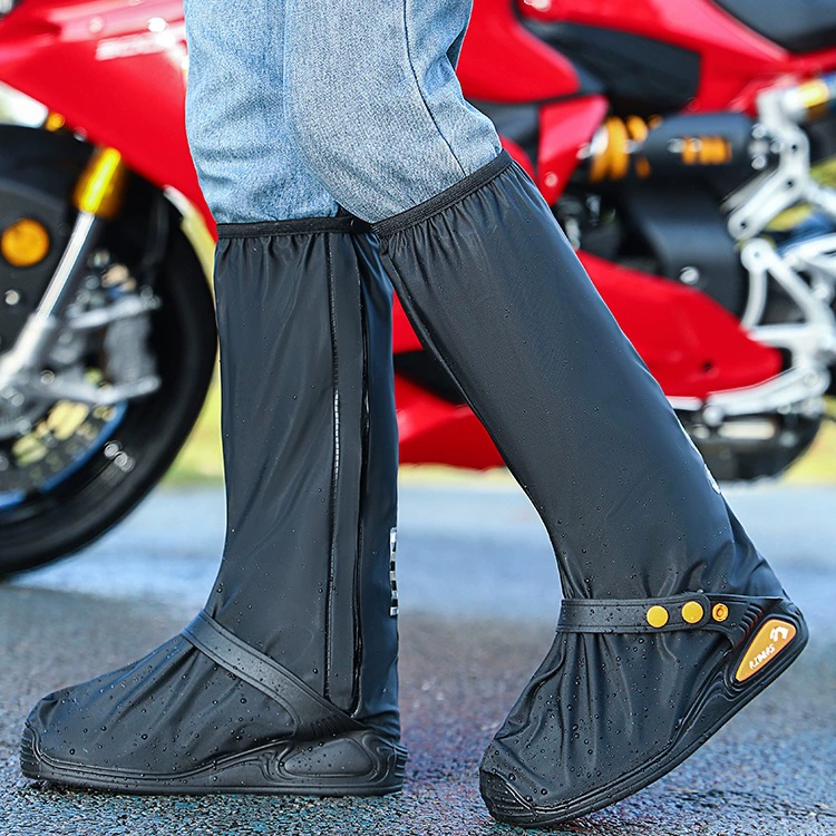 Чехлы для обуви от дождя, водонепроницаемая нескользящая верхняя одежда, обувь для воды, мужские высокие трубчатые утолщенные износостойкие дождевые сапоги, чехлы для ног, непромокаемые чехлы для обуви в дождливый день
