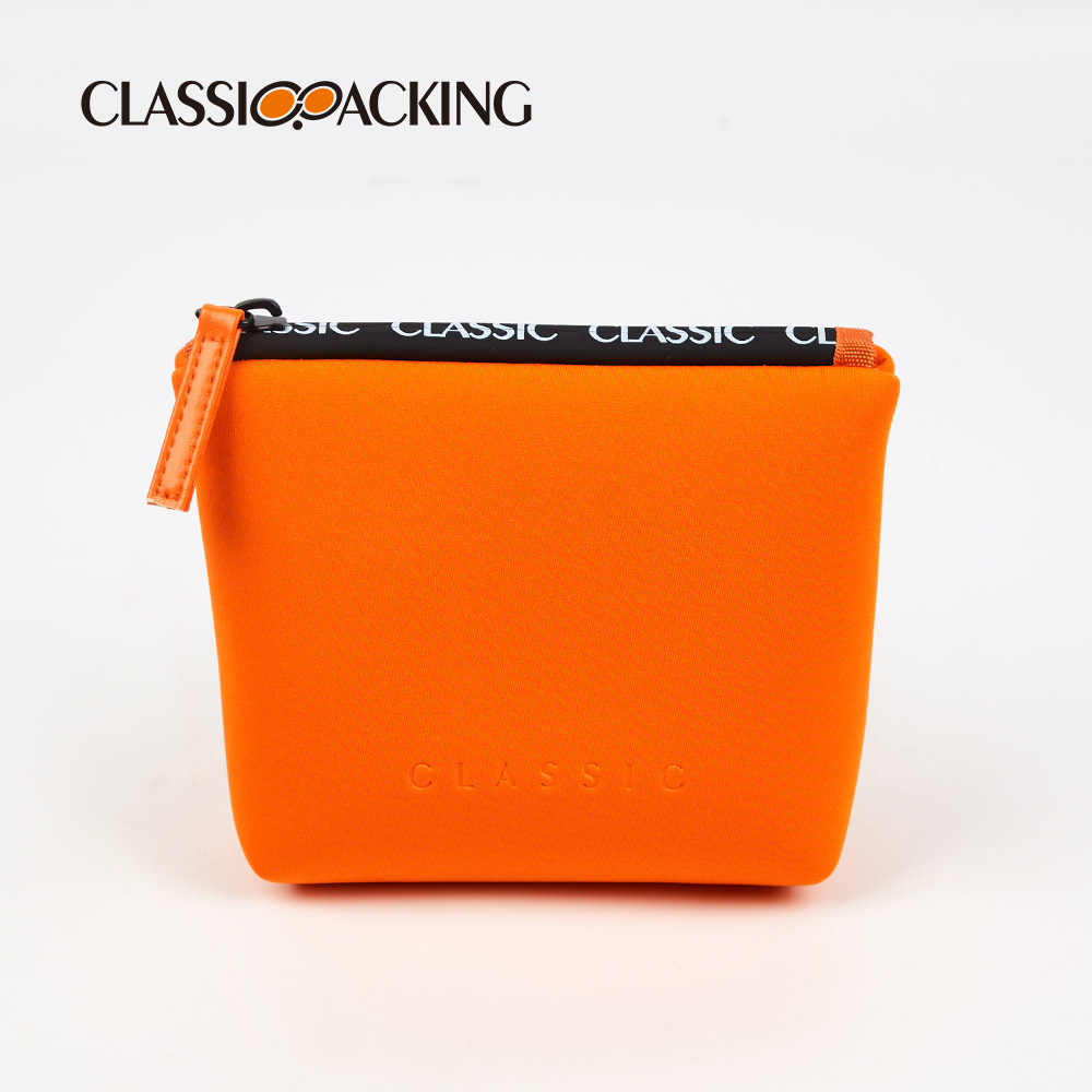 Bolsa de cremallera de diseño de nicho simple color sólido suministros de belleza bolsa de almacenamiento de material de poliéster bolsa de lavado