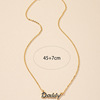 Small design fashionable necklace, accessory with letters, European style, internet celebrity, Korean style