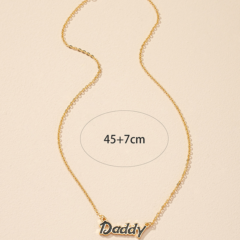 Fashion Geometric Letters Daddy Alloy Necklace display picture 4