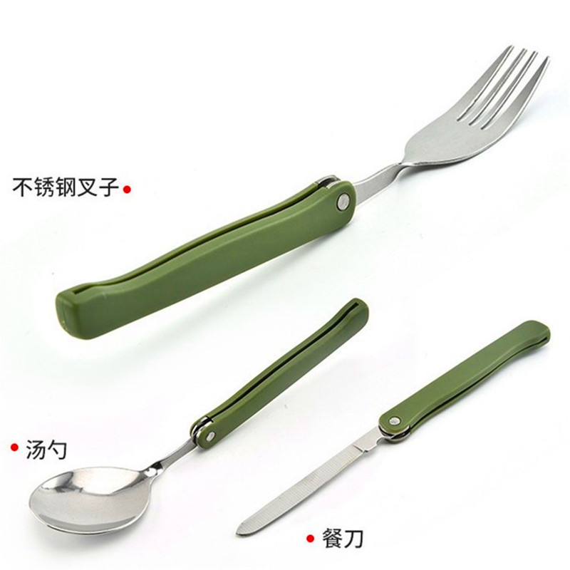 批发 多功能刀叉勺具 多功能可折叠餐具 野营套装餐具