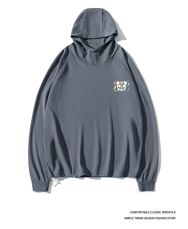 Men's Hooded Sweatshirt Jacket Loose Versatile Pullover Top_voghion.com
