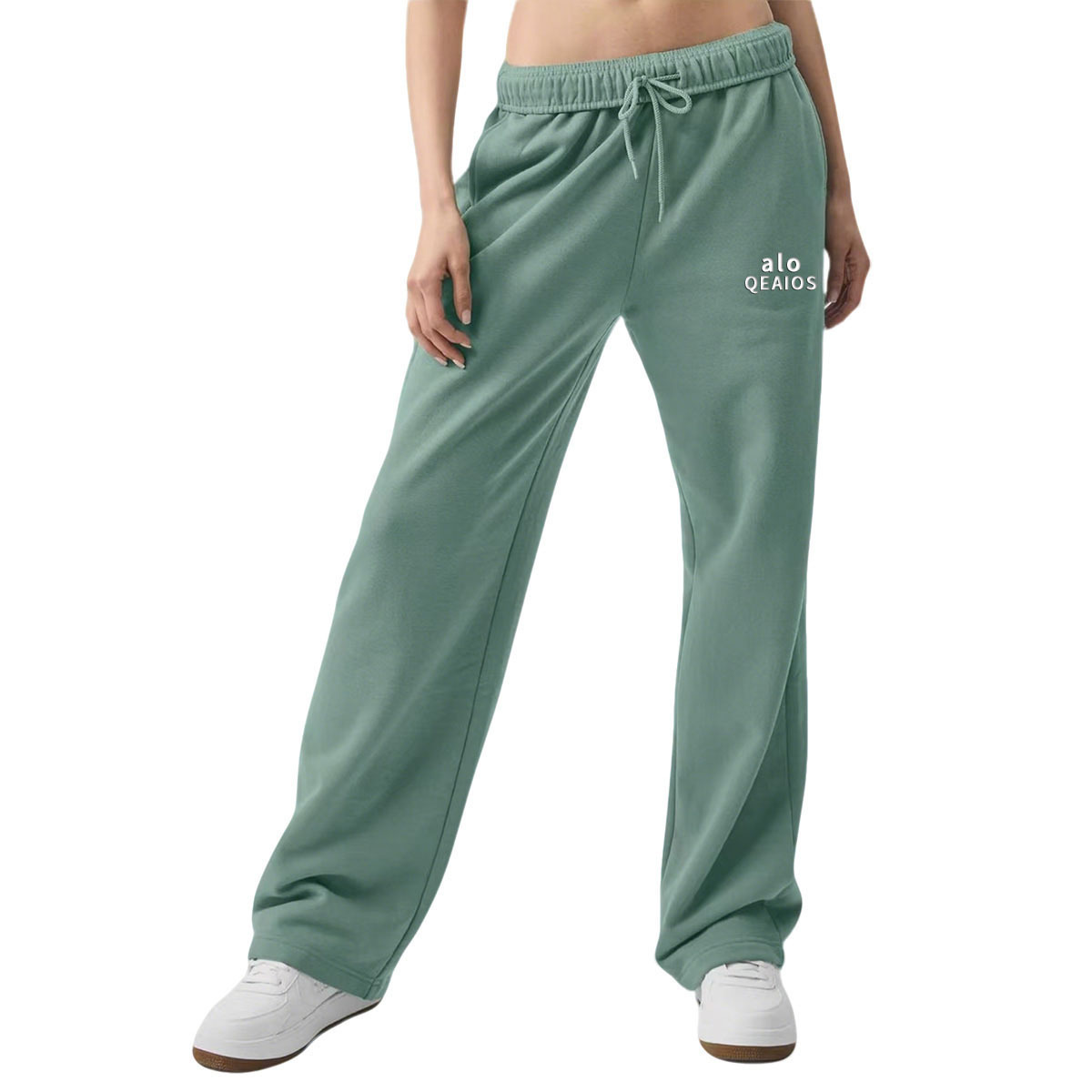 alo nuevo pantalones casuales sueltos de piernas anchas primavera y otoño de dopamina pantalones de color sólido pantalones casuales