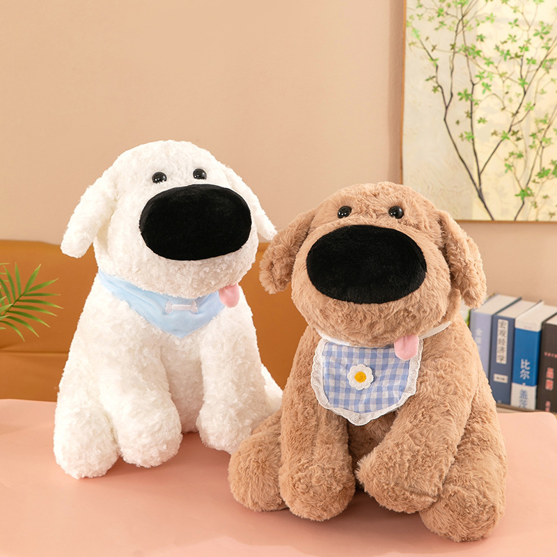 かわいい新しいスカーフ、大きな鼻、ぬいぐるみ、座り姿勢のスカーフ、子犬人形、大きなキャッチマシン人形|undefined