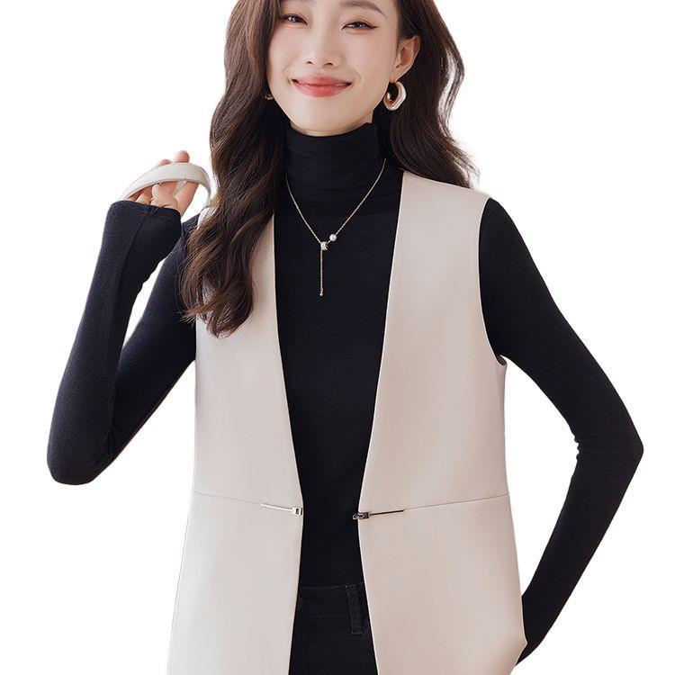 黑色西装马甲女2025春新款叠穿无袖背心外套洋气休闲外搭坎肩|undefined
