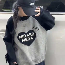 【913】韩国童装女童圆领加厚秋冬毛衣新款韩版儿童打底针织衫