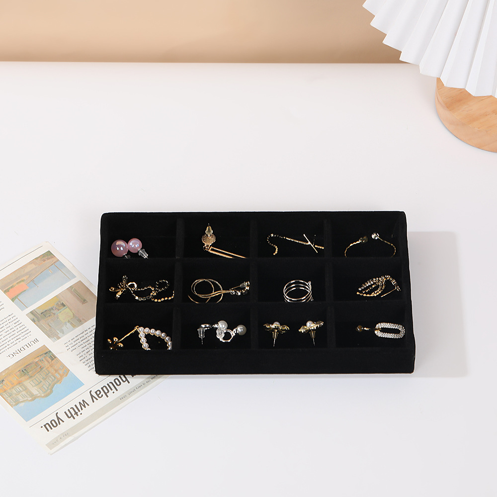 Contador cajón cascada bandeja de joyería almacenamiento para ver paleta pendientes pendientes anillos collares joyería caja de almacenamiento al por mayor