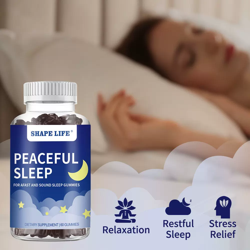 睡眠软糖sleep aid gummies night time Melatonin褪黑素跨境外贸
