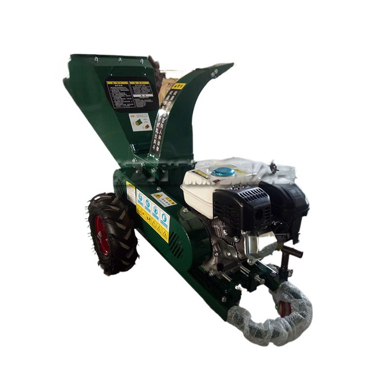 Trituradora de ramas y ramas móvil máquina de ramas de poda de carretera pequeña trituradora de ramas de gasolina de paja