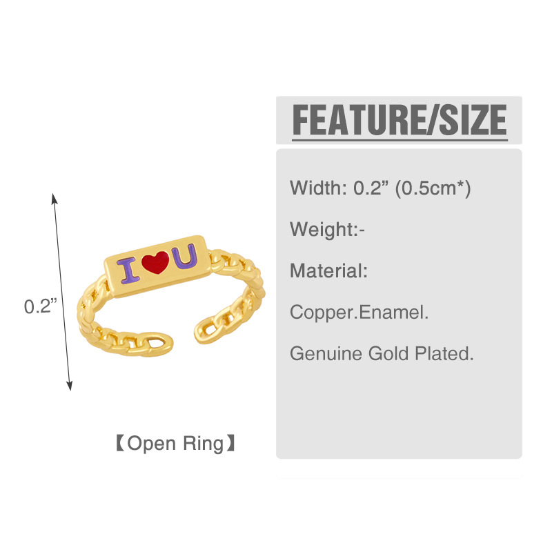 Wholesale Retro Couple Hollow Chain Copper Ring Nihaojewelry display picture 1