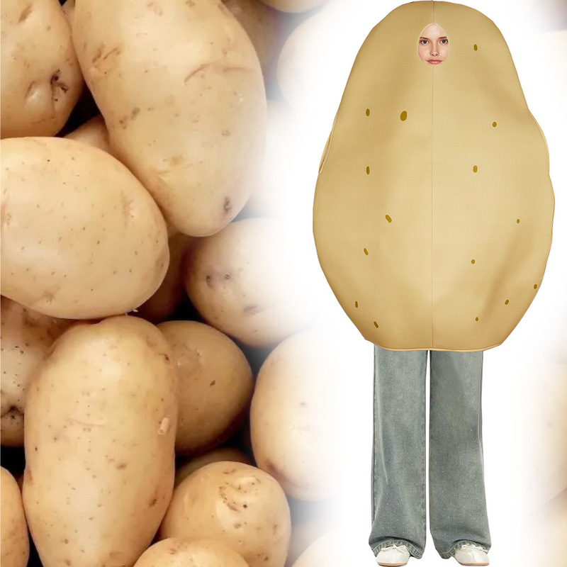 5 Cross-Border In-Stock Potato Sponge Costumes for Cosplay, School Activities, Parties, Gatherings, Potato-Themed Outfits
