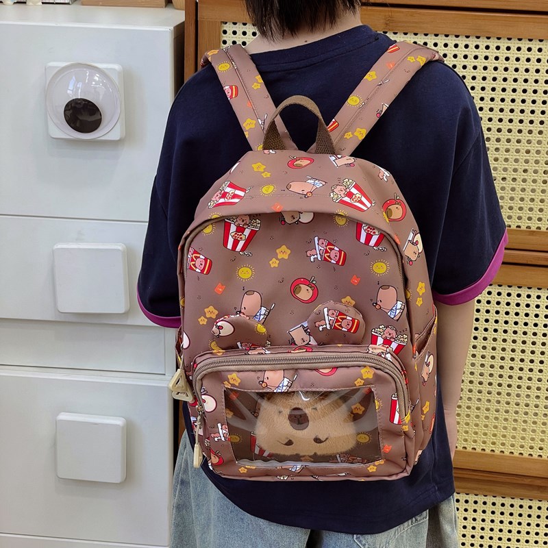 Mochila de moda para niños, nueva mochila casual con estampado de dibujos animados para niños y niñas, mochila de moda para bebés de gran capacidad