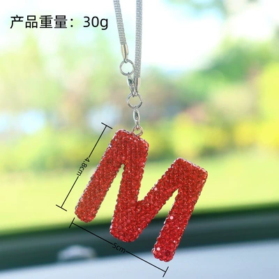 Bear Car Pendant Car Interior — Car hanging - m-letter-car-pendant-big-red