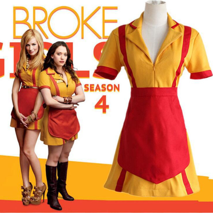 American Tv Series Same Style Broken Sisters Anime Cosplay Bar Fast Food Maid Work Performance Costume Cross-Border