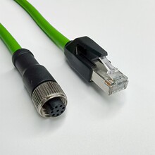 Eight-core A-type industrial aviation M12 to RJ45