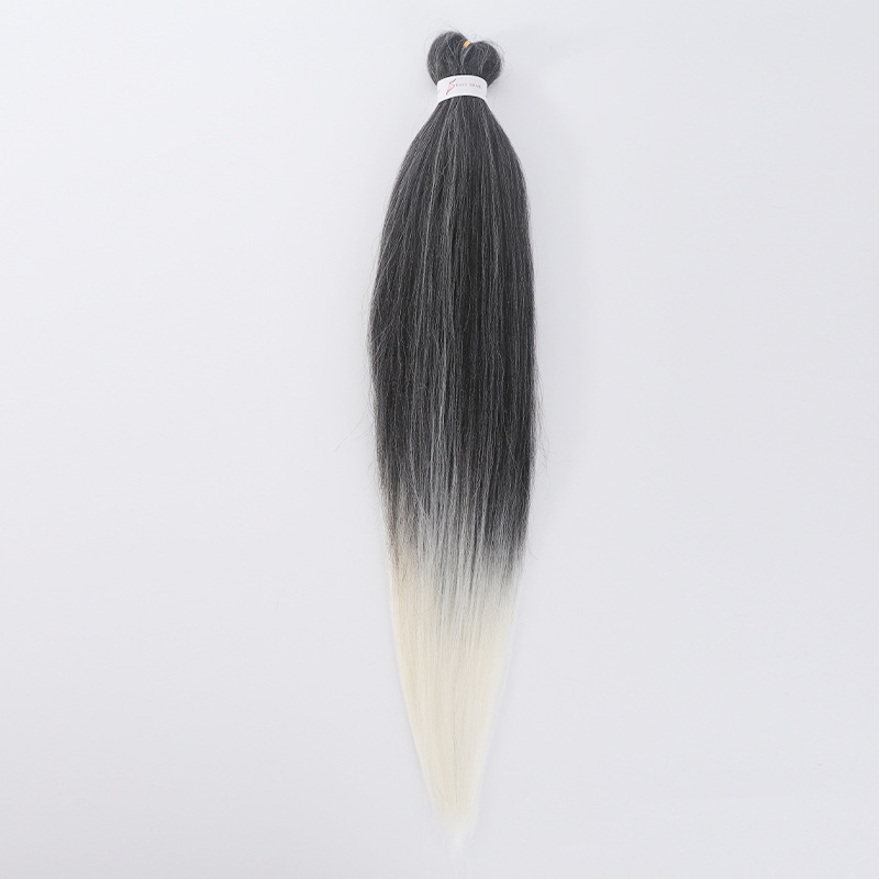 Trenzas grandes Ez, paquete de dos, flequillo exótico y moderno, cabello rizado de estilo exótico, peluca con flequillo completo