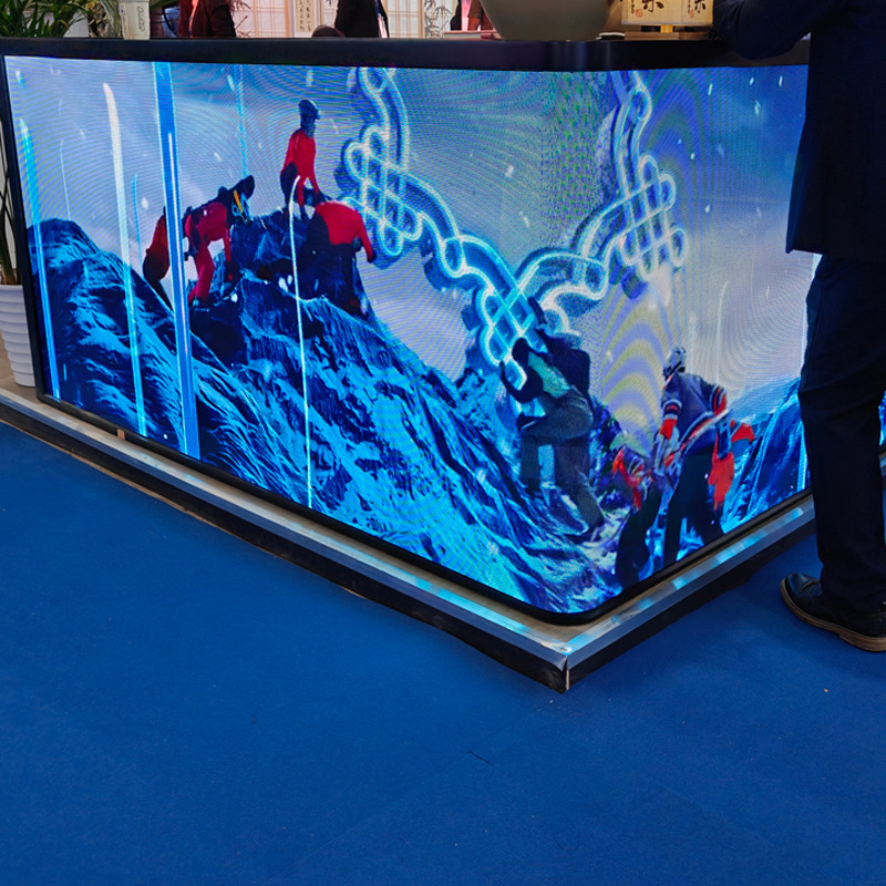 Pantalla LED Curva de Escritorio para Recepción y Bar