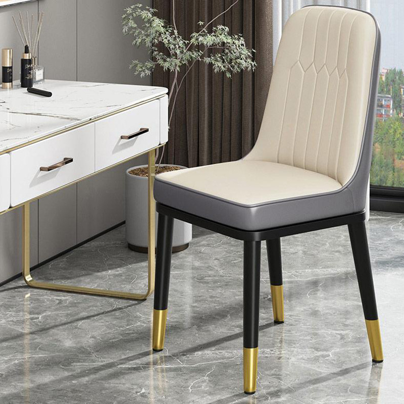 Silla de paquete suave, hotel en casa, silla de recepción de negociación, silla de respaldo de paquete suave simple moderna al por mayor, mesa y silla de comedor de ocio