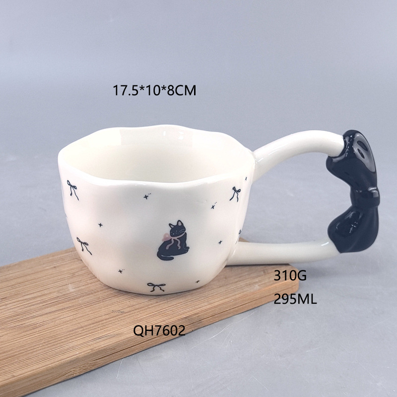 Creativo nuevo amor de cerámica hermosa taza de cerámica estereoscópica regalos de graduación