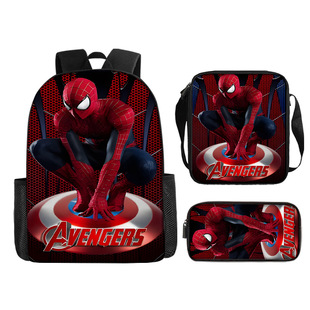 In-Stock Cross-Border Spider-Man Children's Student Backpack Set of Three