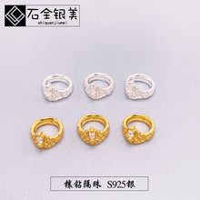 s925�y���DIY����朴�����ϸ�Ƭ�ܭhͨ�׸���24k�S����ɫ���