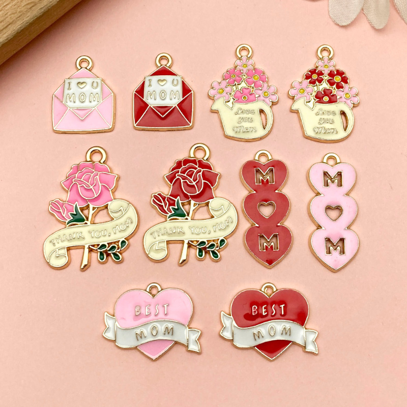 50 Mother's Day Series Envelope Letters, Flowers, Heart Pendants, DIY Earrings, Bracelets, Accessories Material Package 50 Mother's Day Series Envelope Letters, Flowers, Heart Pendants, DIY Earrings, Bracelets, Accessories Material Package