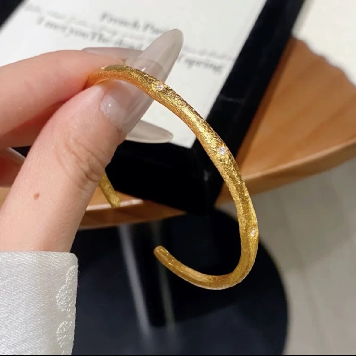 Nuovo stile cinese antico metodo solido scalpello intagliato squisito spazzolato otto uomini stella braccialetto sabbia oro braccialetto moda esplosione dal vivo_voghion.com