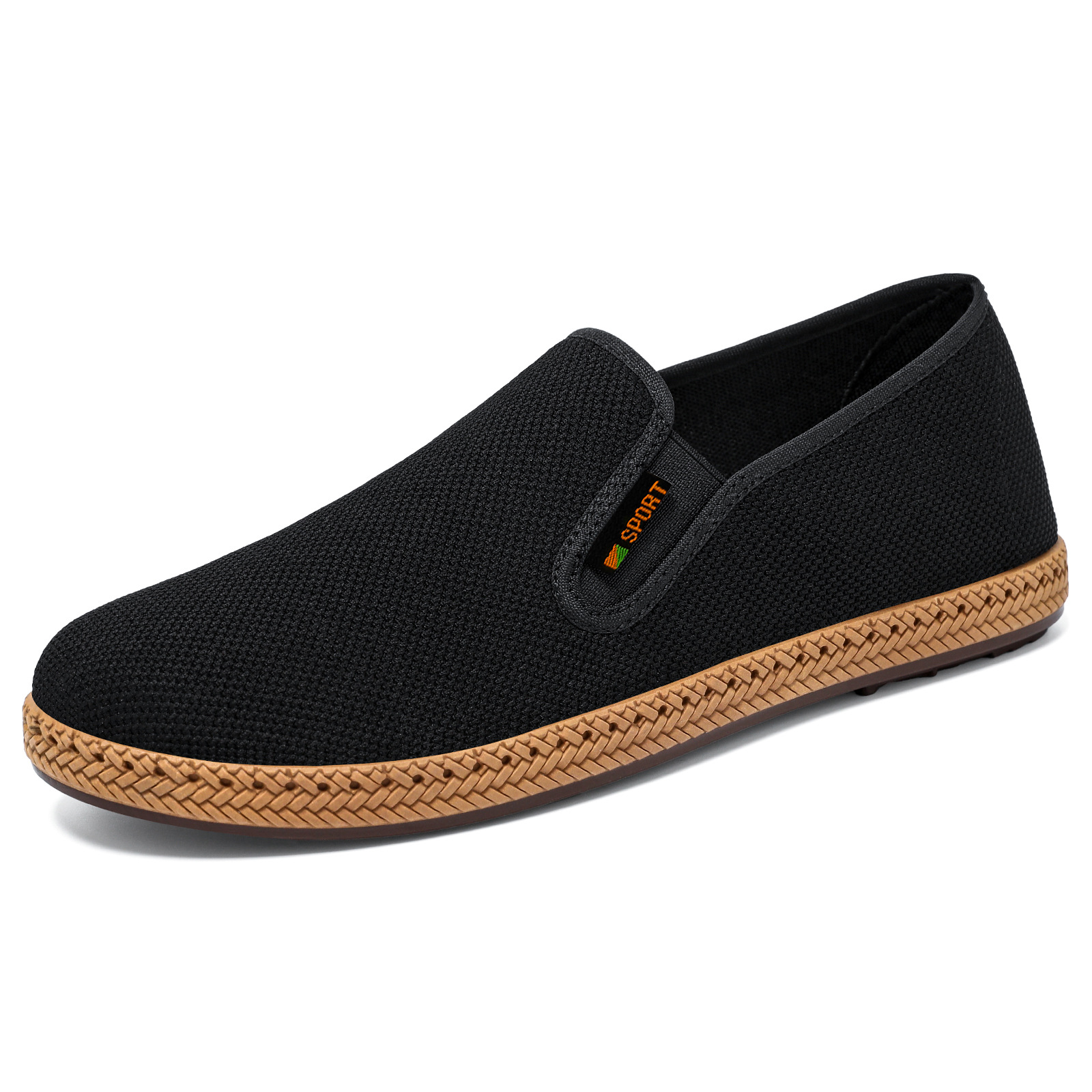Zapatos de hombre transfronterizos viejos zapatos de tela de Beijing de 18 zapatos de tejido transpirables poco profundos zapatos ligeros cómodos zapatos de papá con suela suave zapatos simples
