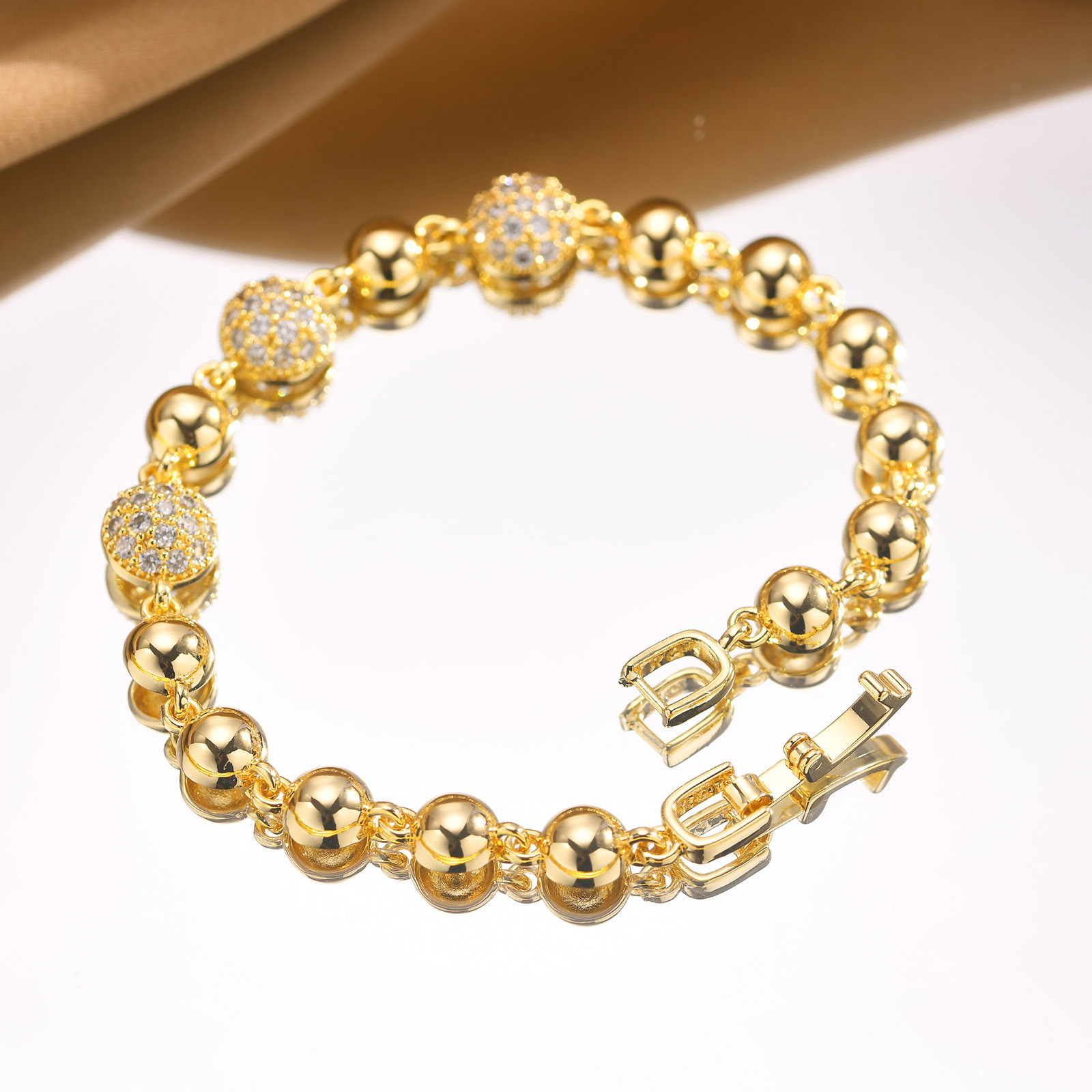 Copper Chain Material Love Chain Chain Type Wholesale Jewelry Vintage Style Classic Style Geometric Copper Zircon Bracelets Love Chain