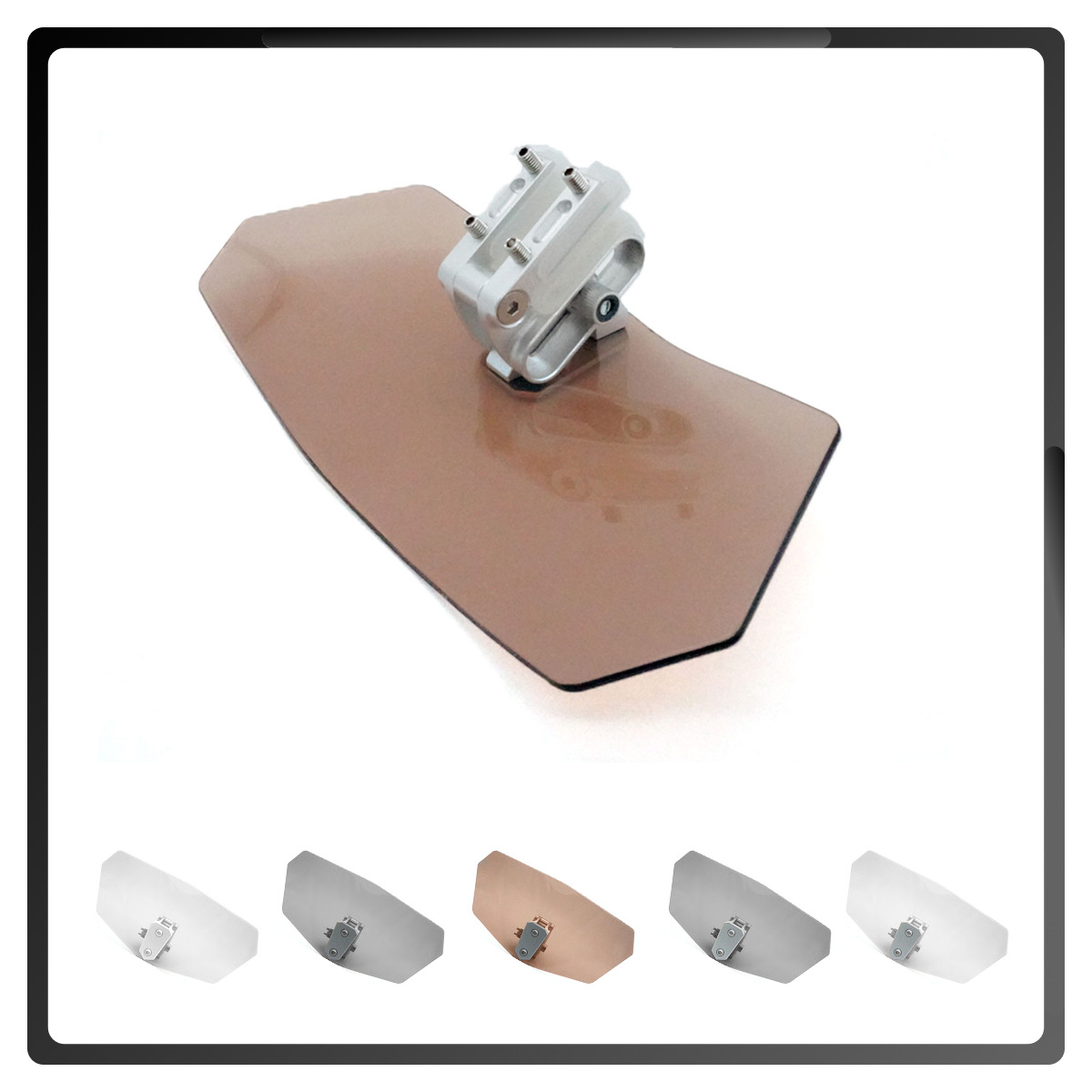 Universal Motorcycle Universal Modified Windshield Heightening Adjustable Windscreen (Motorcycle front windshield) - gray-bracket