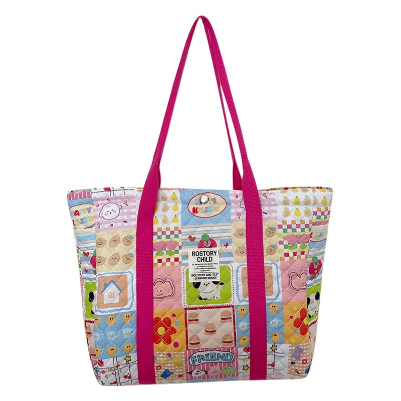 Bolso de la momia portátil de gran capacidad bolso de confinamiento de la madre y el bebé glutinoso suave bolso de hombro ligero estilo coreano ins bolso floral acolchado