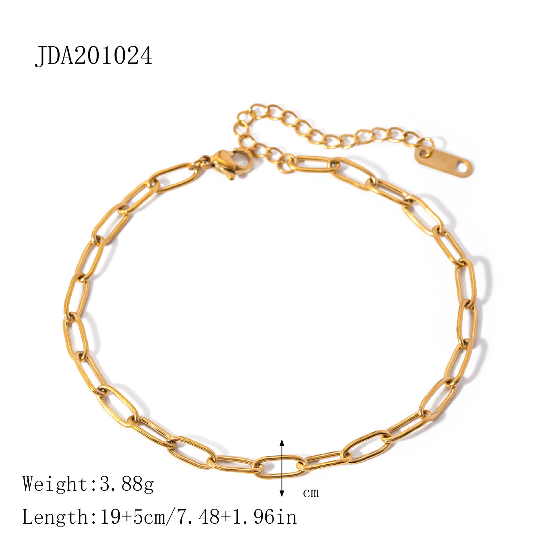Europa y los Estados Unidos transfronterizos INS viento femenino 18 quilates oro pulido cuchilla cadena cadena de serpiente cadena de perlas Xiaomi doble tobilla joyería al por mayor