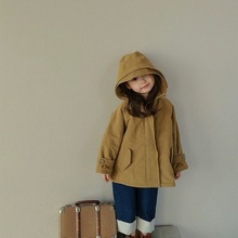 韓系男女童23秋季新款氣質夾棉風衣兒童洋氣修身顯瘦外套潮款