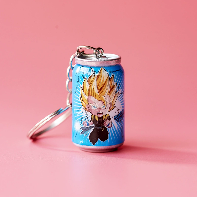 Simulation easy tank shape mini beverage bottle keychain pendant scan code small gift activity promotes beer bottles