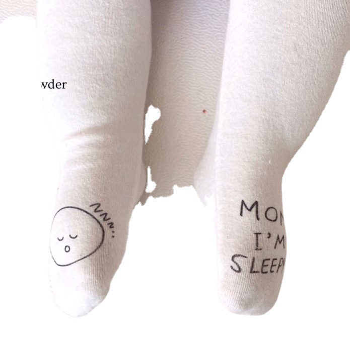 Otoño ins Corea del Sur mismo estilo bebé algodón bottoming pantimedias bebé lindo Smiley cara asimétrica pantimedias