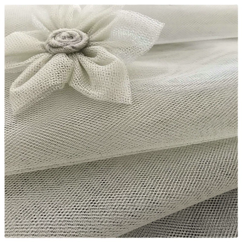 50D polyester four-corner mesh fabric polyester school uniform wedding dress hard mesh fabric low formaldehyde four-corner mesh fabric