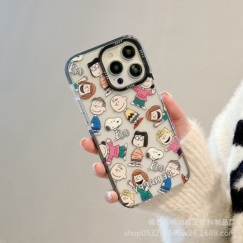 Cartoon cute iphone15 phone case for Apple 14promax transparent soft protective case 13/12 foreign trade Cartoon cute iphone15 phone case for Apple 14promax transparent soft protective case 13/12 foreign trade